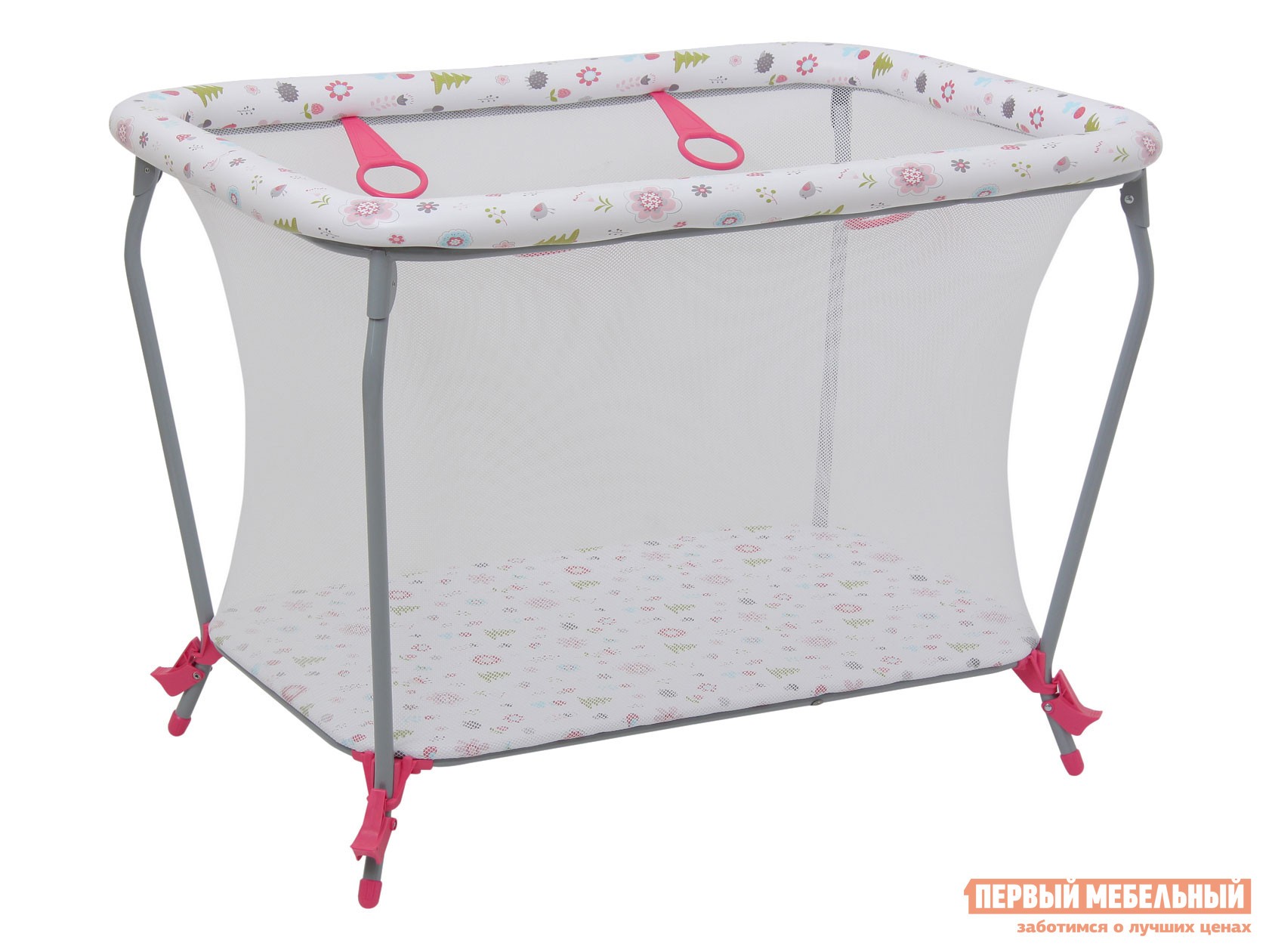 Манеж  Фея Классика Лесные друзья, розовый