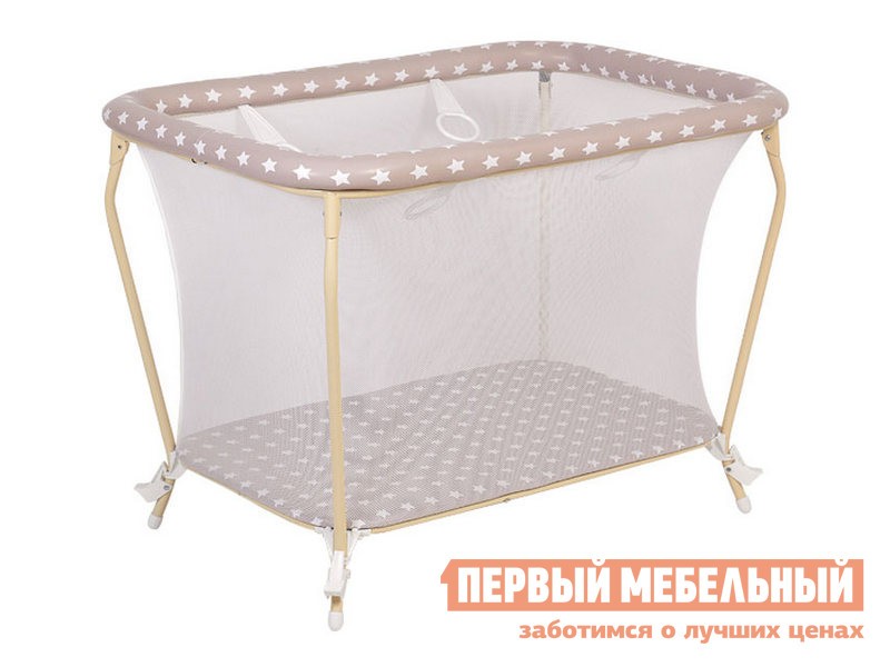 Манеж  Классик Звезды, макиато-белый