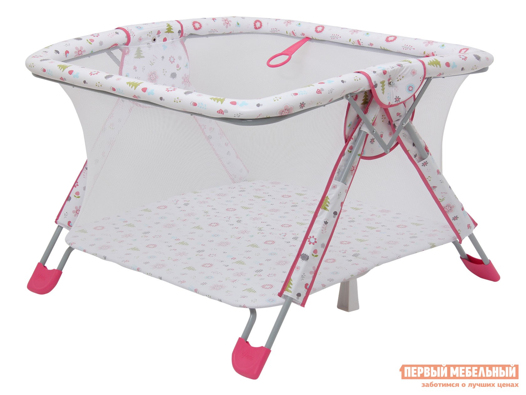 Манеж  Фея Книжка Лесные друзья, розовый