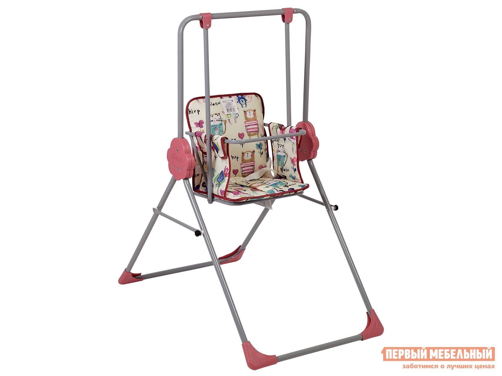 Качели  Малыш Розовый с рисунком