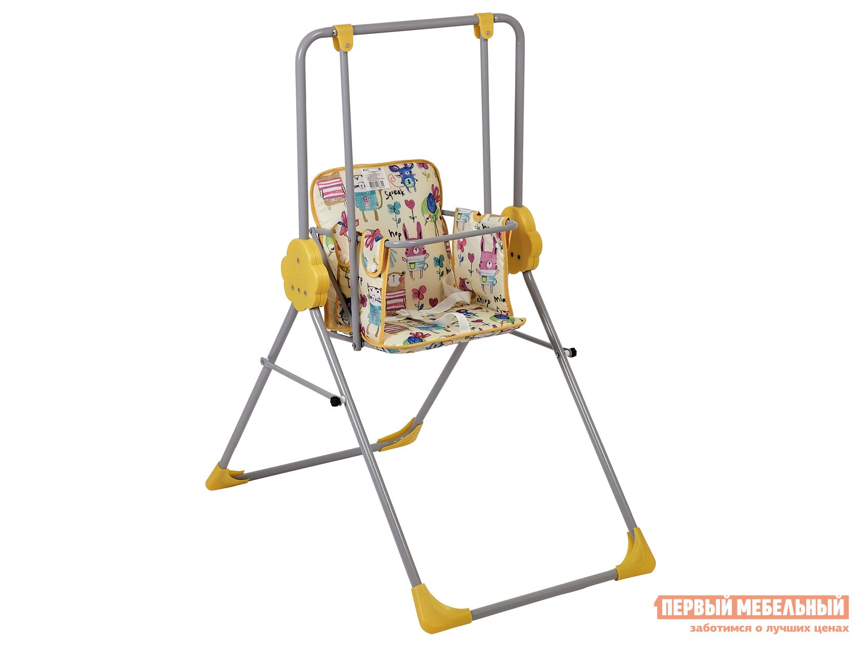 Качели  Малыш Желтый с рисунком