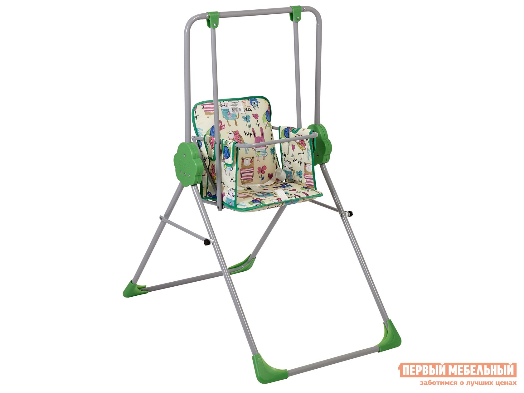 Качели  Малыш Зеленый с рисунком