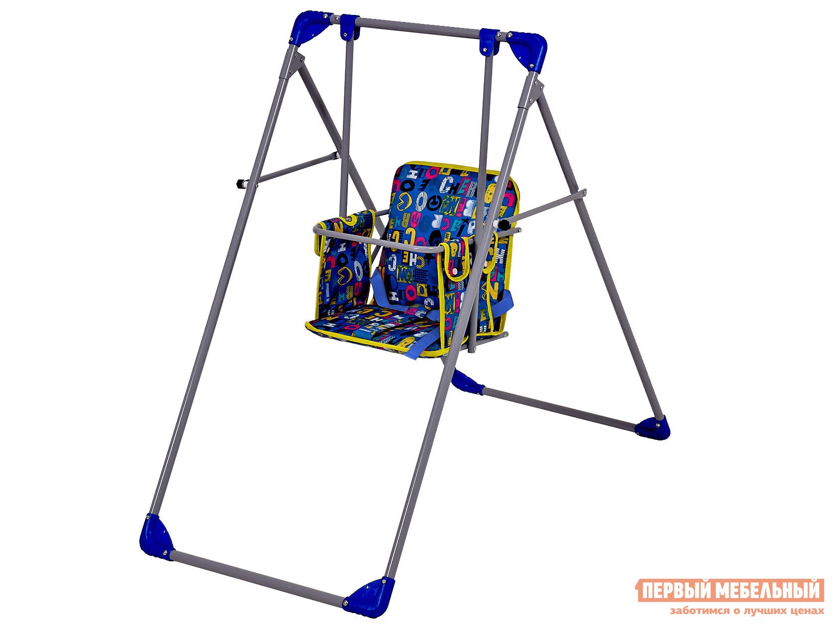 Качели  Чарли Синий с рисунком