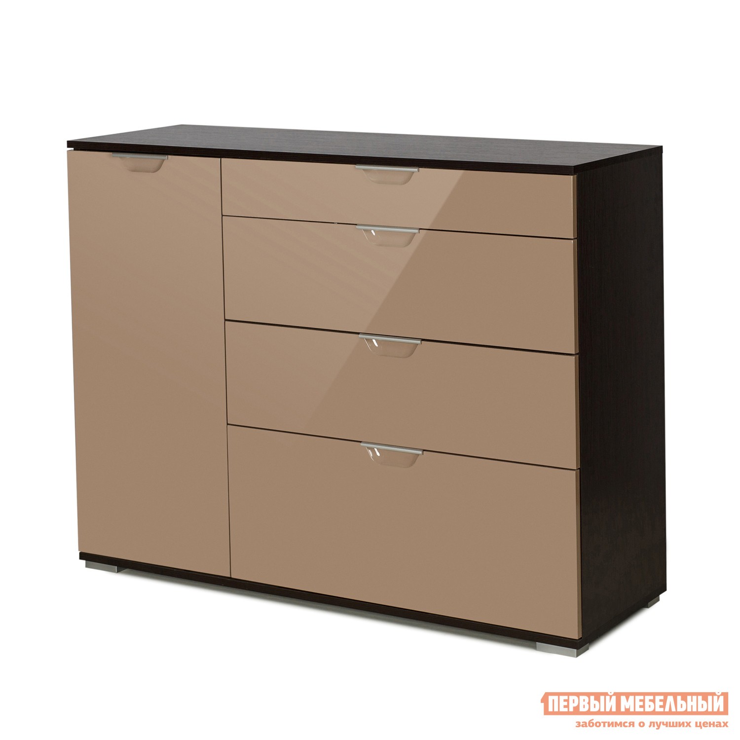 Комод  Лайн-3 Венге / Мокко глянец