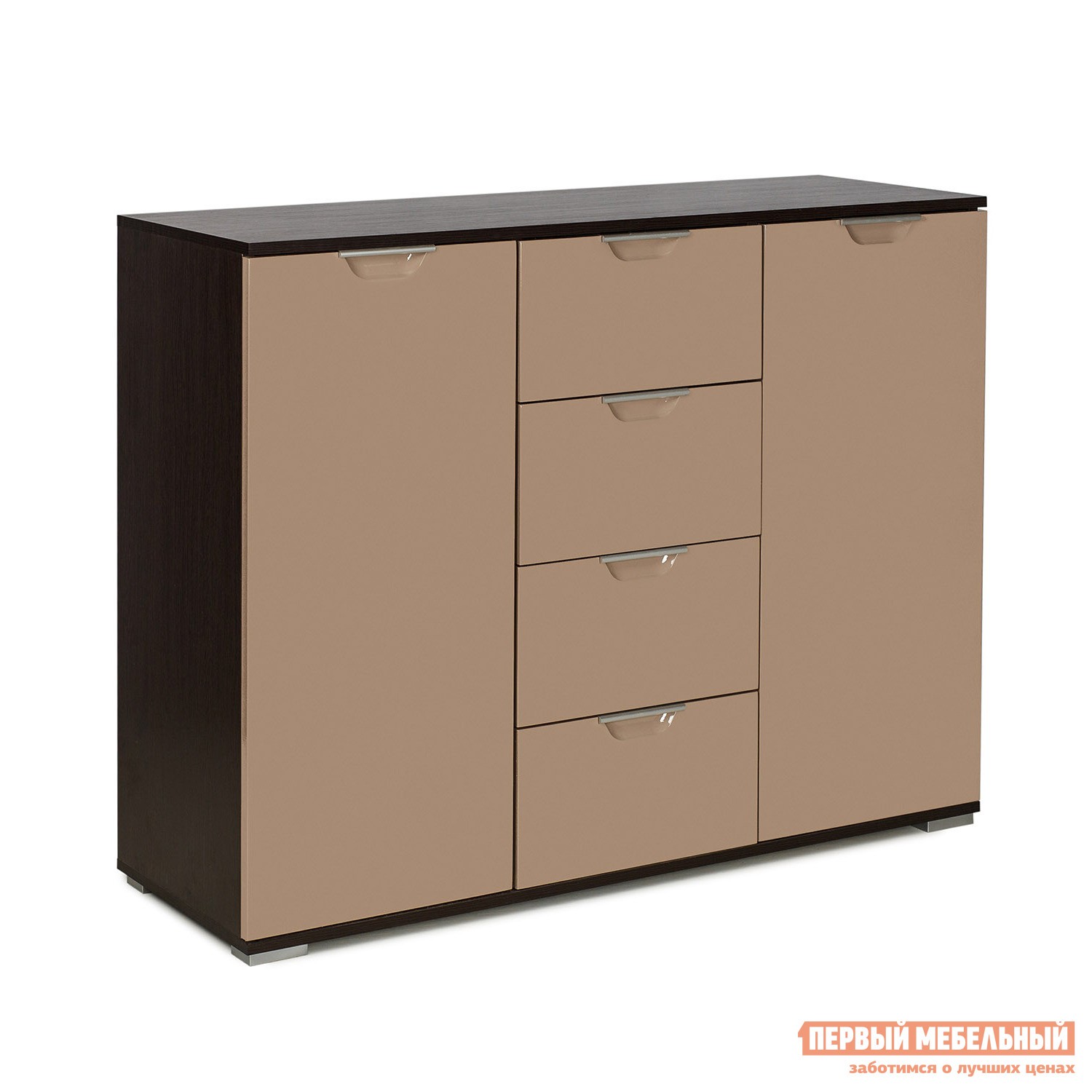 Комод  Лайн-4 Венге / Мокко глянец
