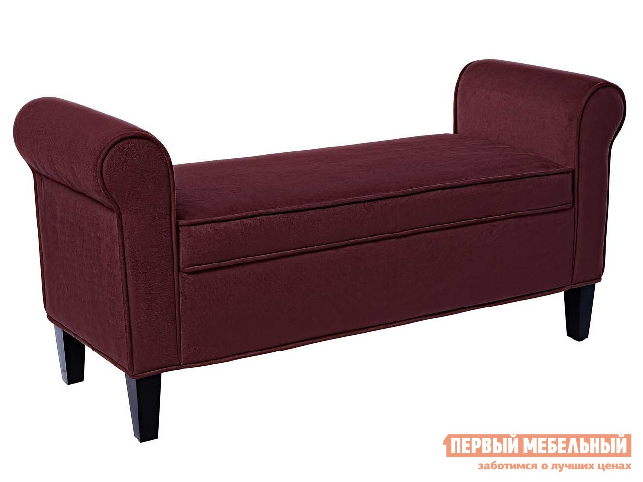 Банкетка  Морган Бордовый, велюр