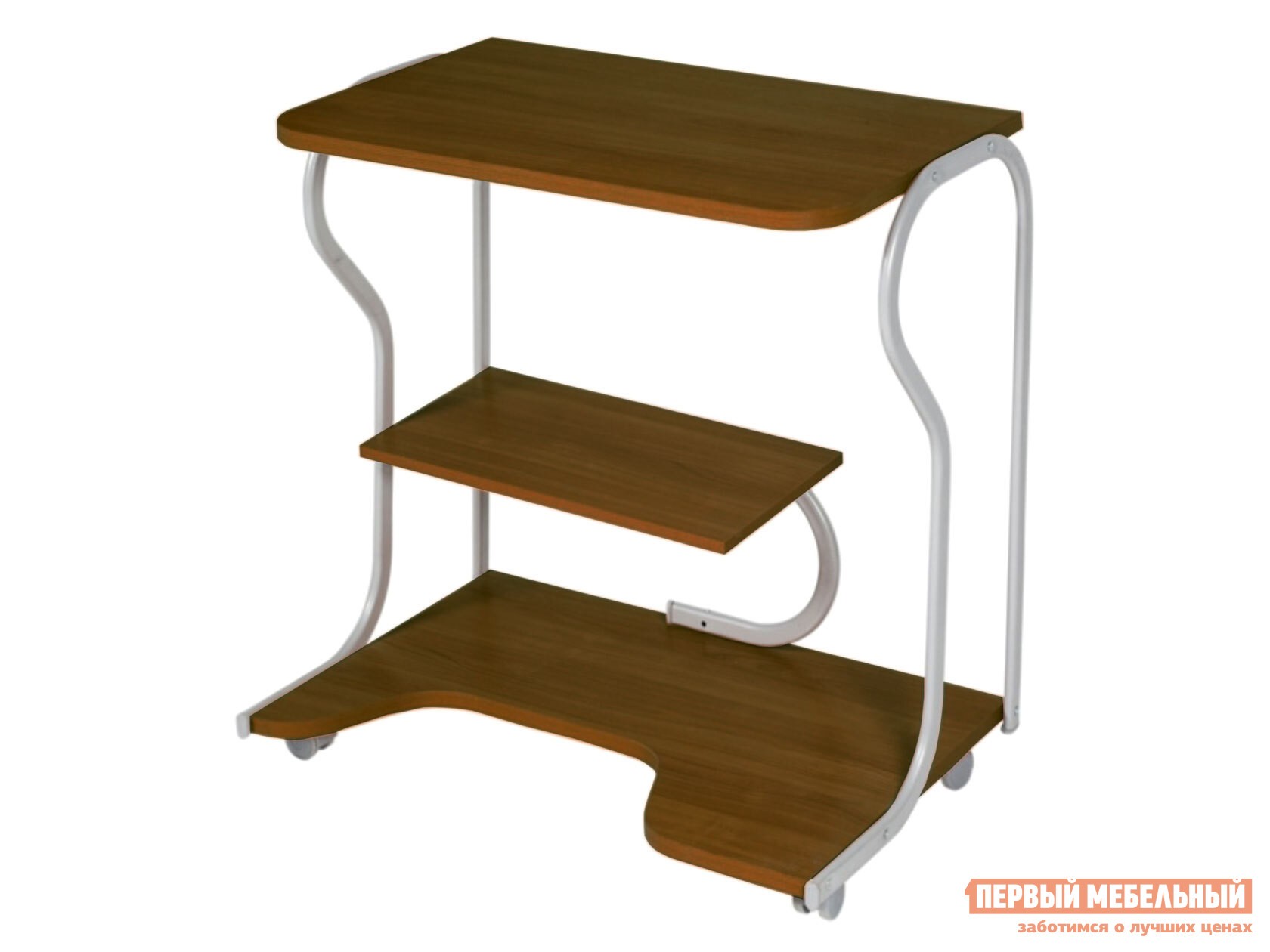 Столик для ноутбука  Практик-4 Темный орех / Серебристый, металл