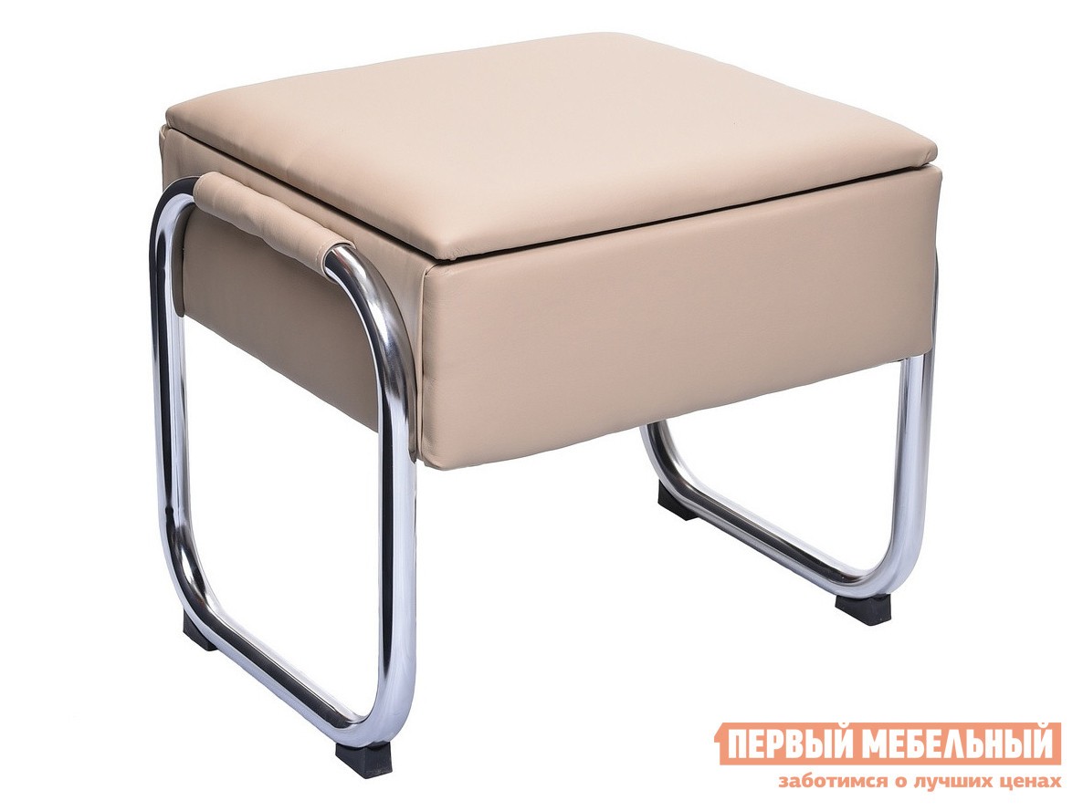 Пуфик  Берн Бежевый, экокожа