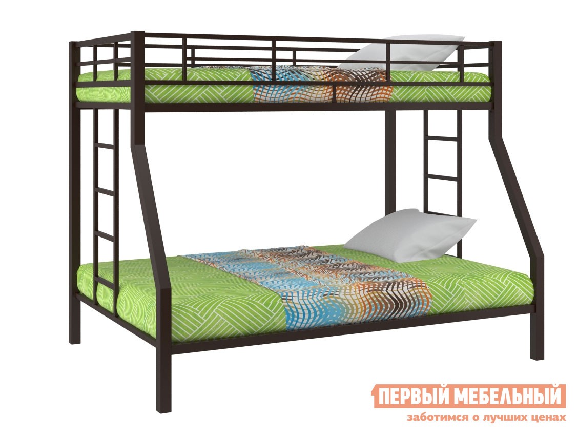 Двухъярусная кровать  Гранада Коричневый, Без ящика