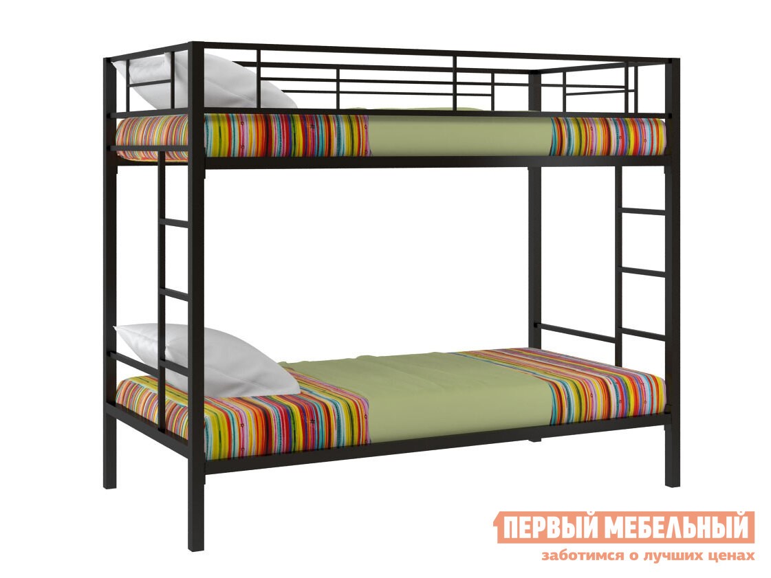 Двухъярусная кровать  Севилья Черный, Без ящика