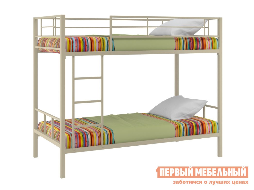 Двухъярусная кровать  Севилья 2 Бежевый, Без полки и ящика