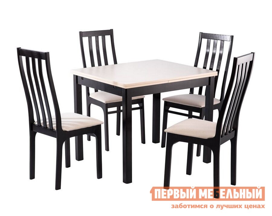 Обеденная группа для столовой и гостиной  Франц + 4 стула Франц Венге / Валенсия