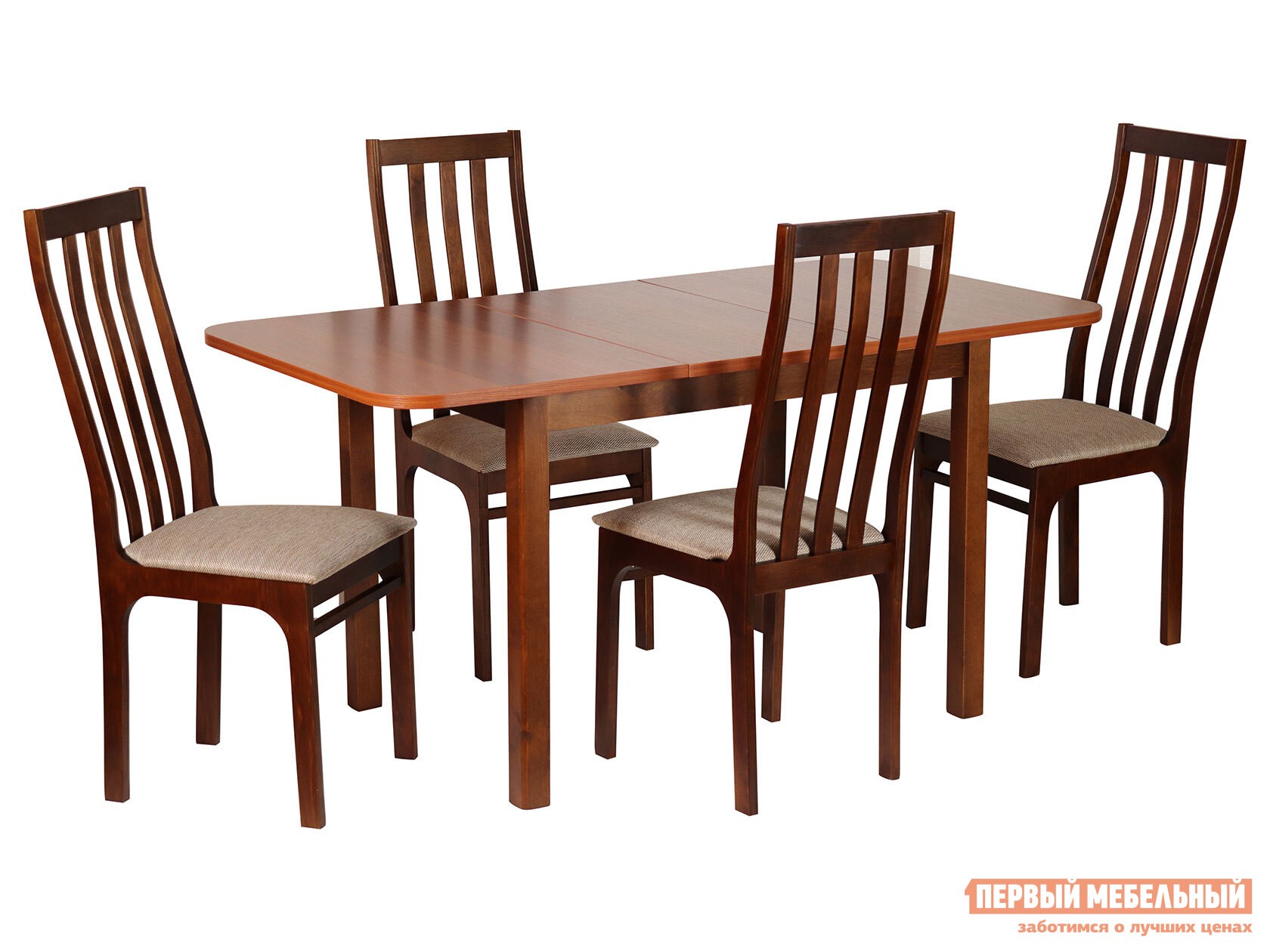 Обеденная группа для столовой и гостиной  Франц 3 + 4 стула Грецкий орех / Мария Ноче