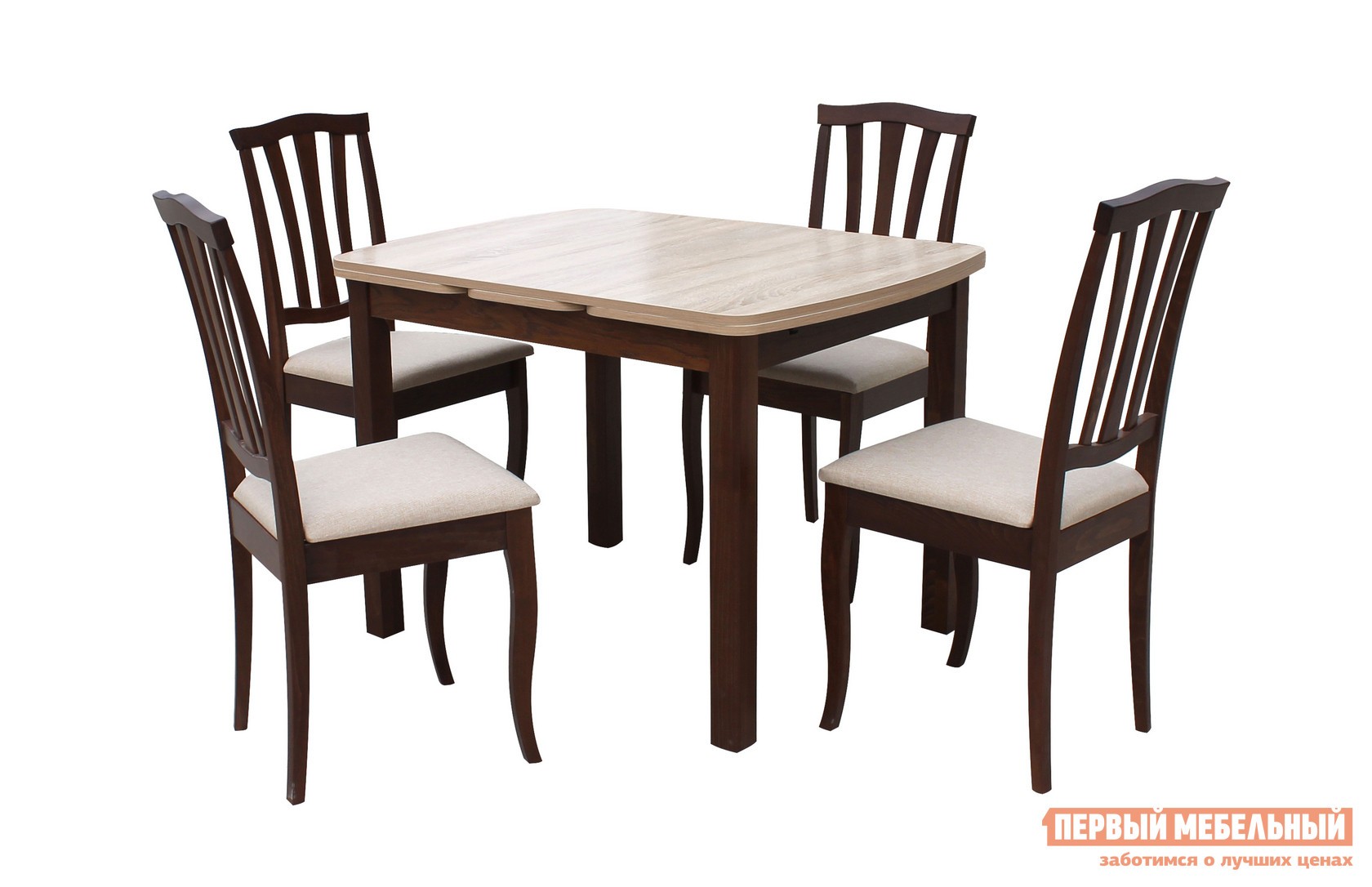 Обеденная группа для столовой и гостиной  Орлеан Сити Орех темный / Дуб Сонома