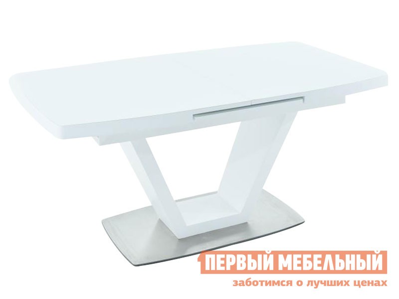 Кухонный стол  Фоджа Белый / Стекло Opti матте, Малый