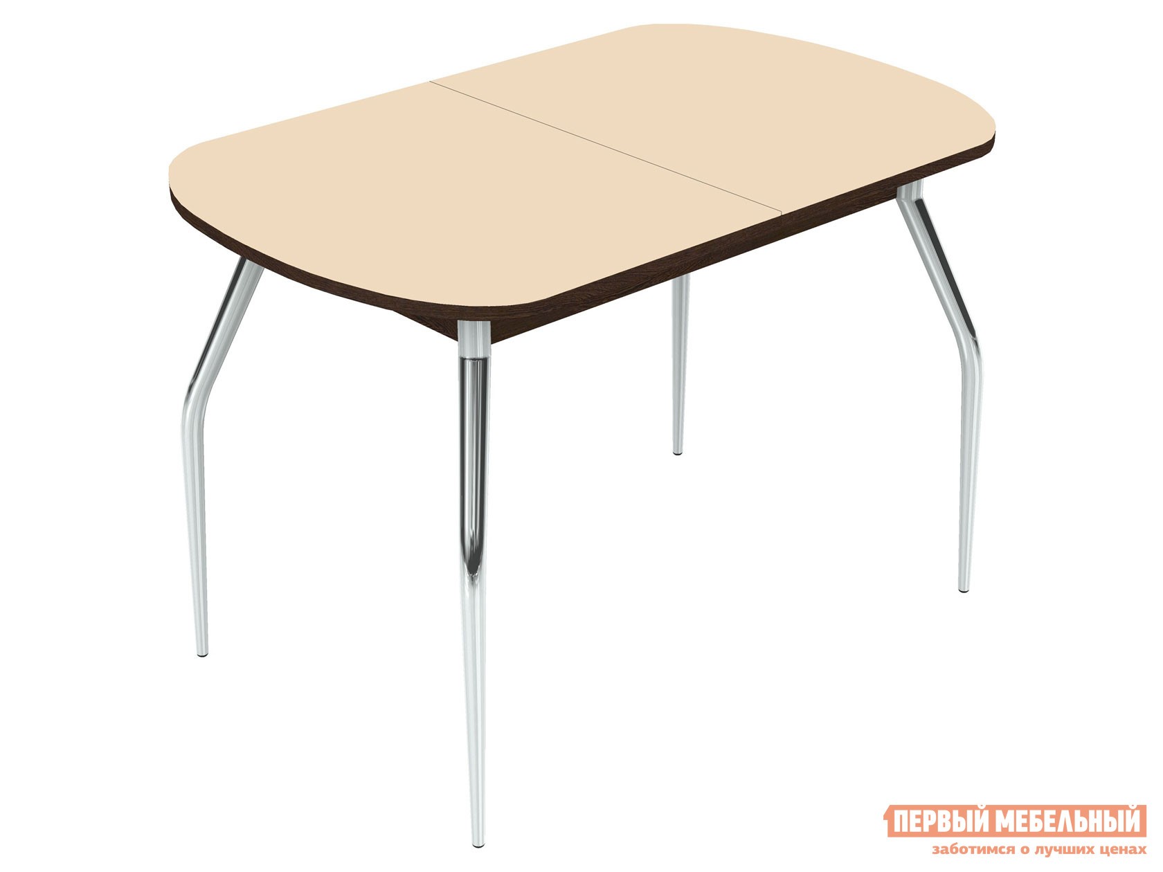 Кухонный стол  Ривьера СВ Мини Стекло Молочное / ЛДСП Венге