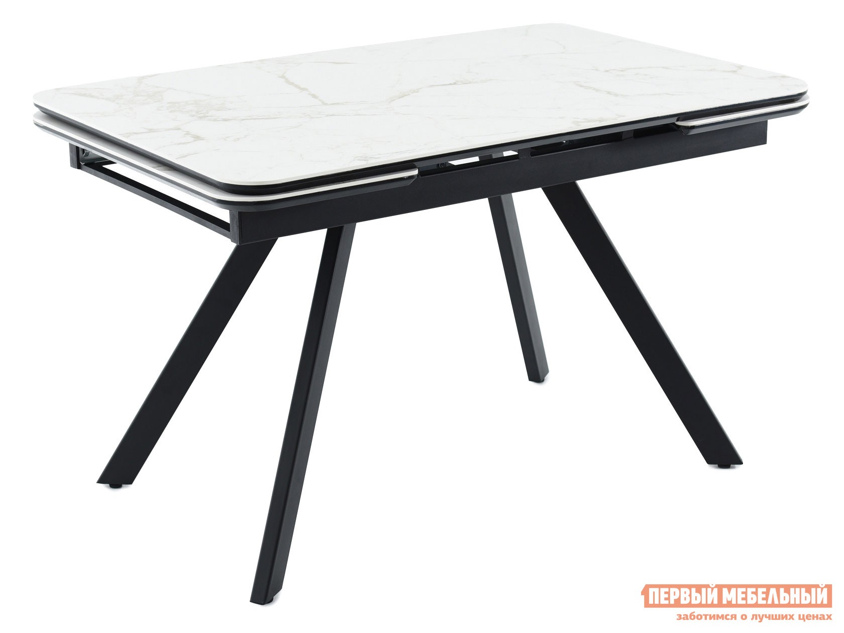 Кухонный стол  Леон Calacata vagli / Черный, металл