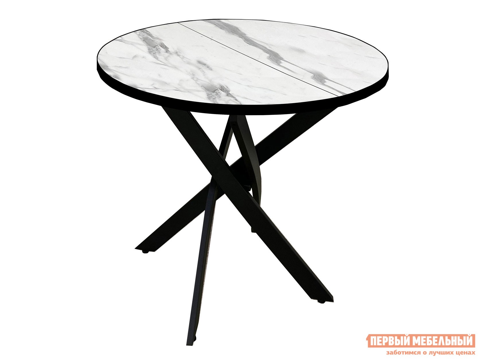 Кухонный стол  Андромеда Мрамор / Черный муар, Малый