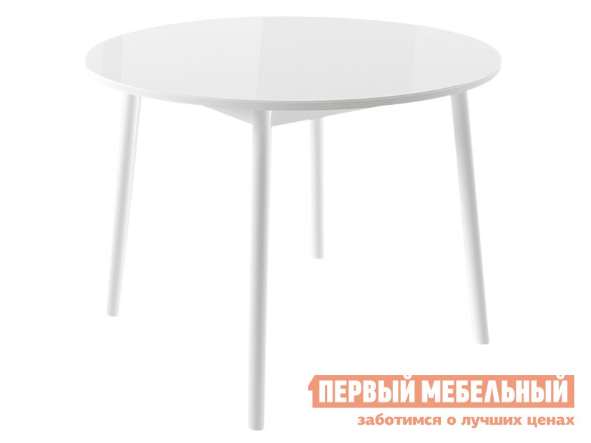 Кухонный стол  Раунд Белый