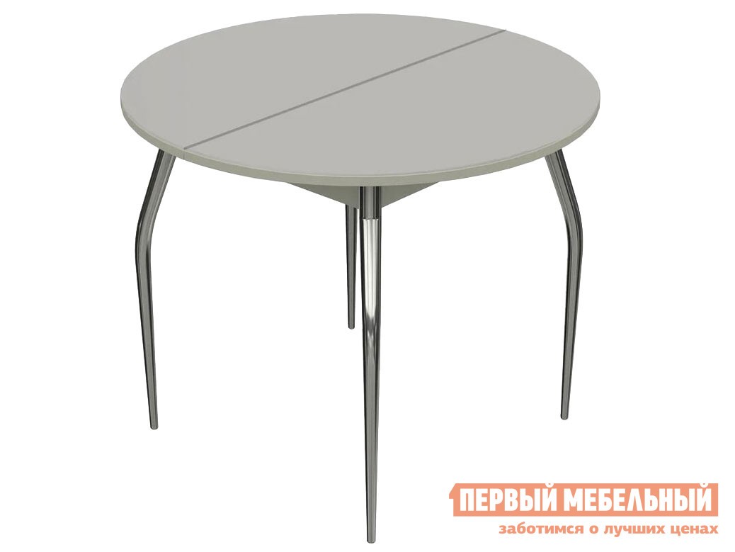 Кухонный стол  Ривьера СВ 90 Стекло Белое / ЛДСП Белая
