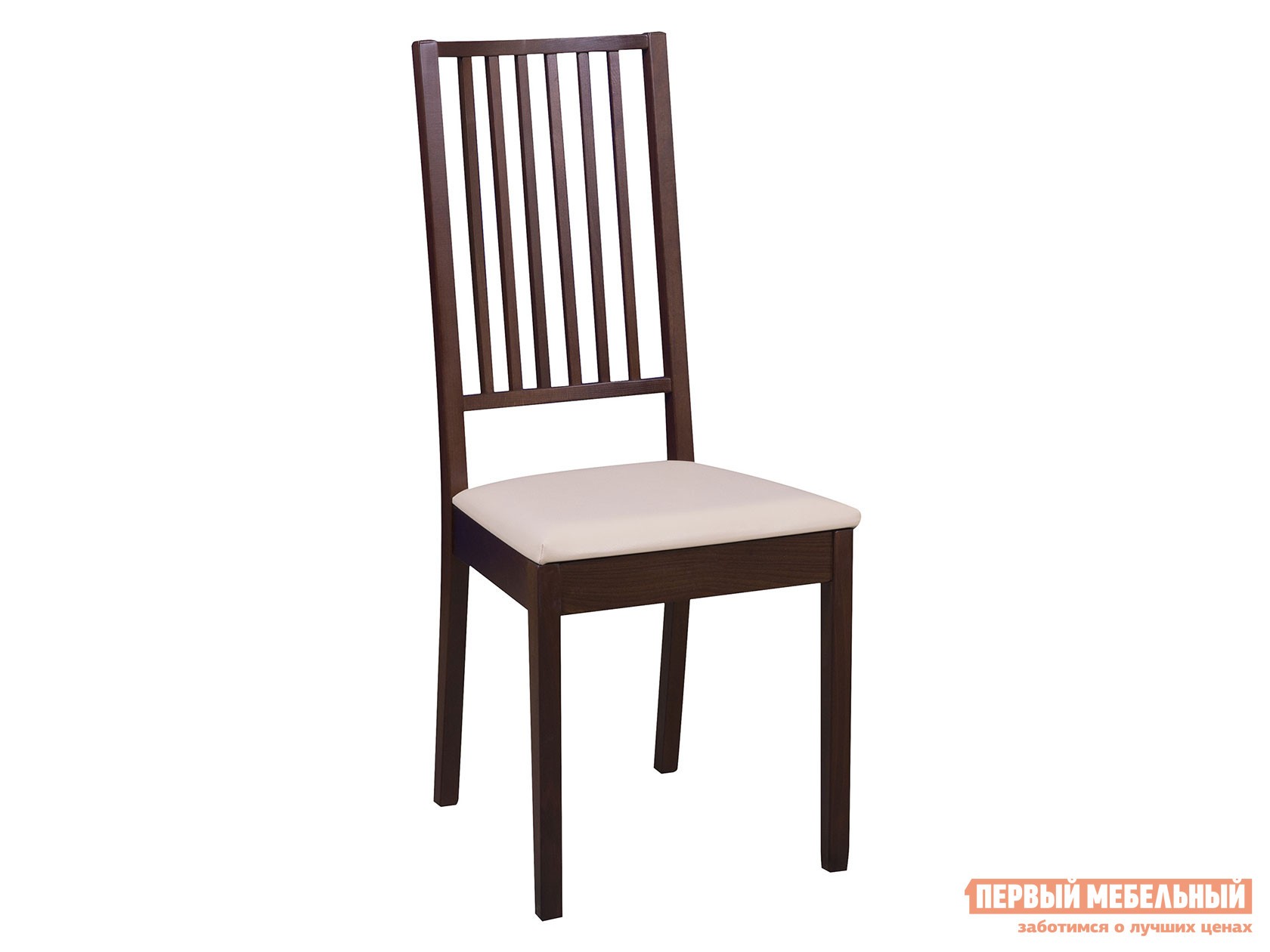 Стул  Родос Орех темный / Бежевый, экокожа