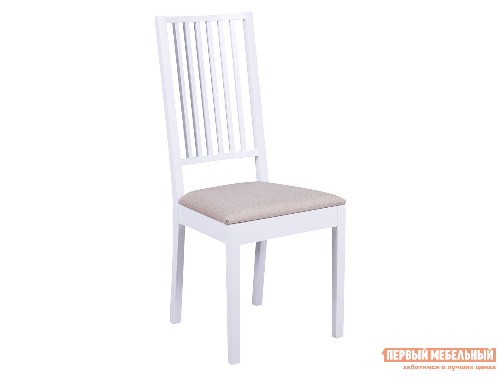 Стул  Родос Белый / Ткань бежевая