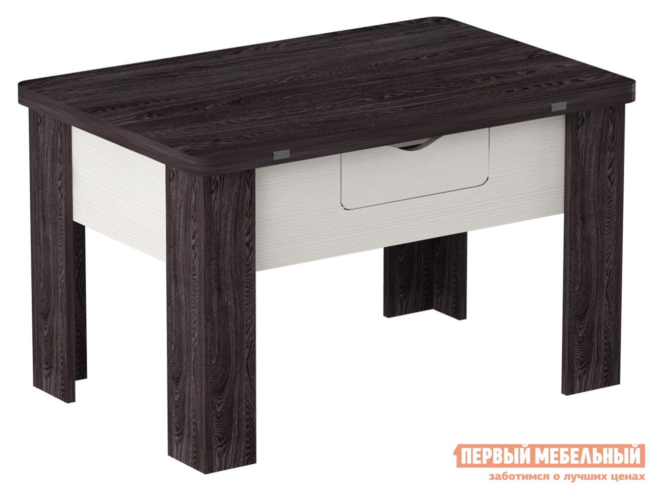 Журнальный столик  Стэп  Ясень черный / Бодега белый