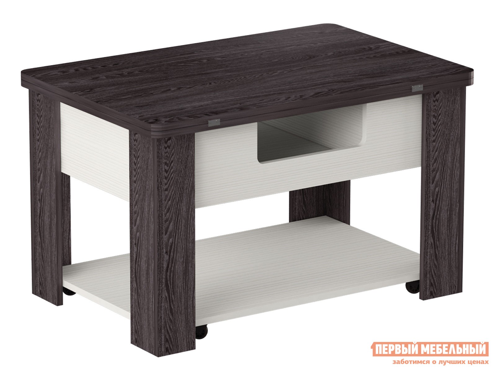 Журнальный столик  Стэп  Ясень черный / Бодега белый