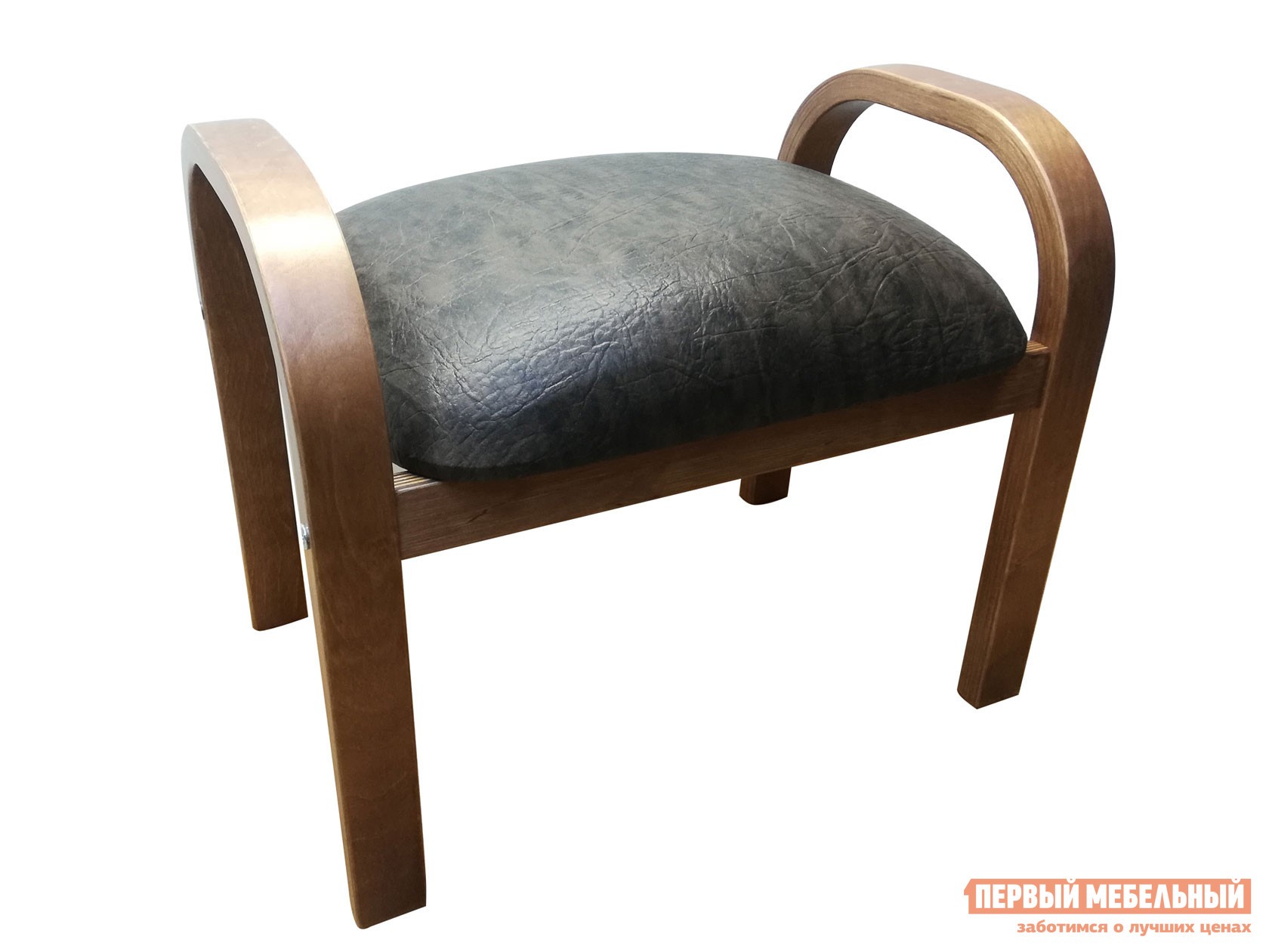 Пуфик  Сириус  Светлое дерево / Темно-коричневый, экокожа