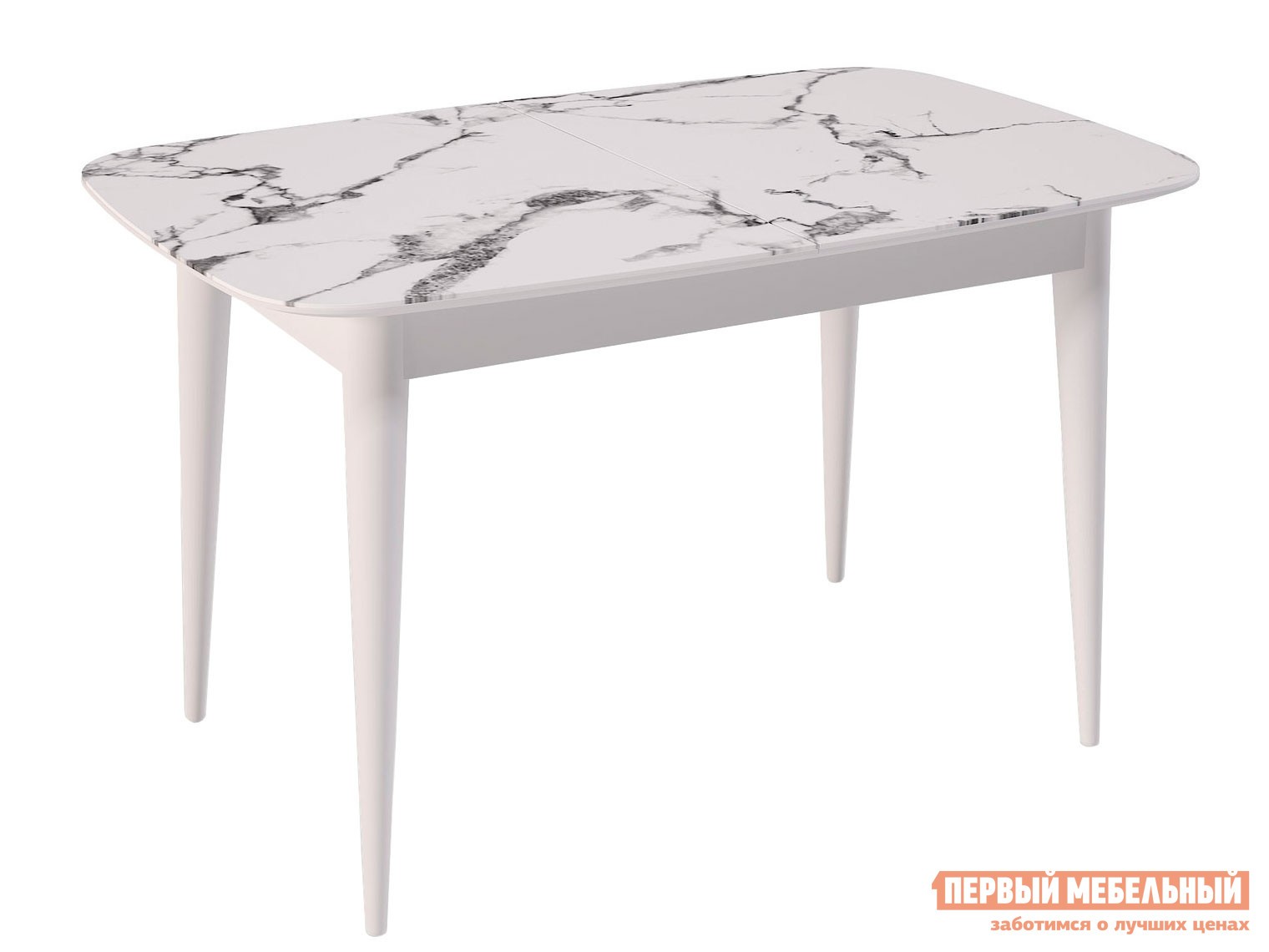 Кухонный стол  Kenner W1250 Белый / Мрамор белый