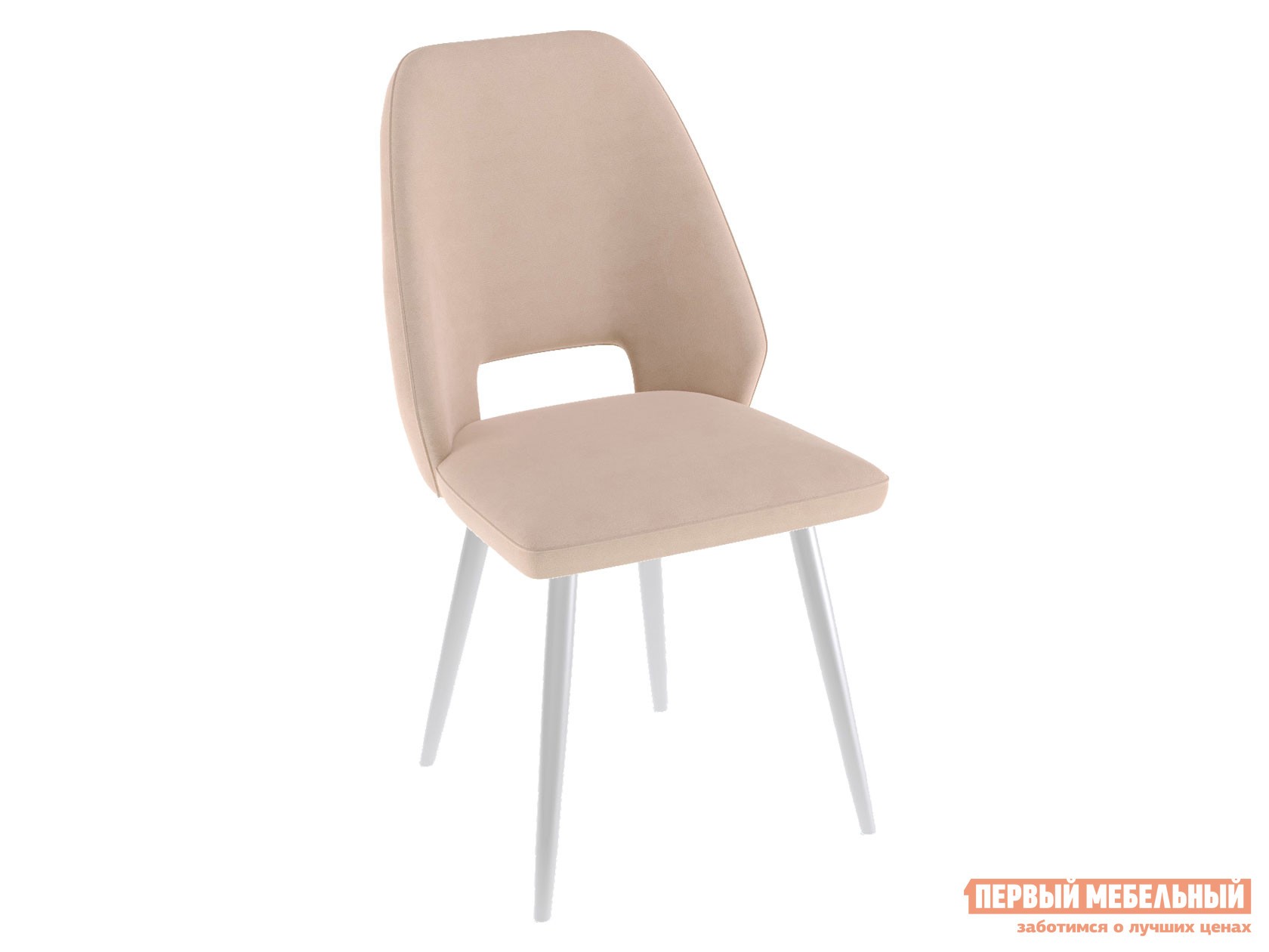 Стул  Диклайн 212 Крем, микровелюр / Белый, Белый