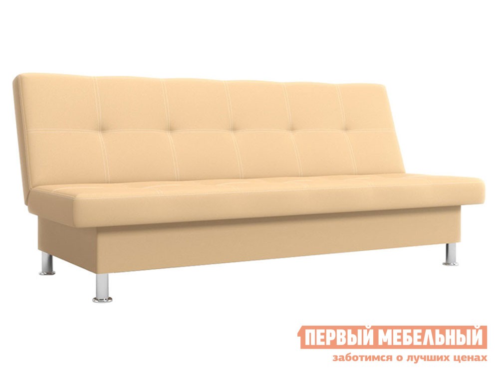 Прямой диван  Гастон Бежевый, экокожа