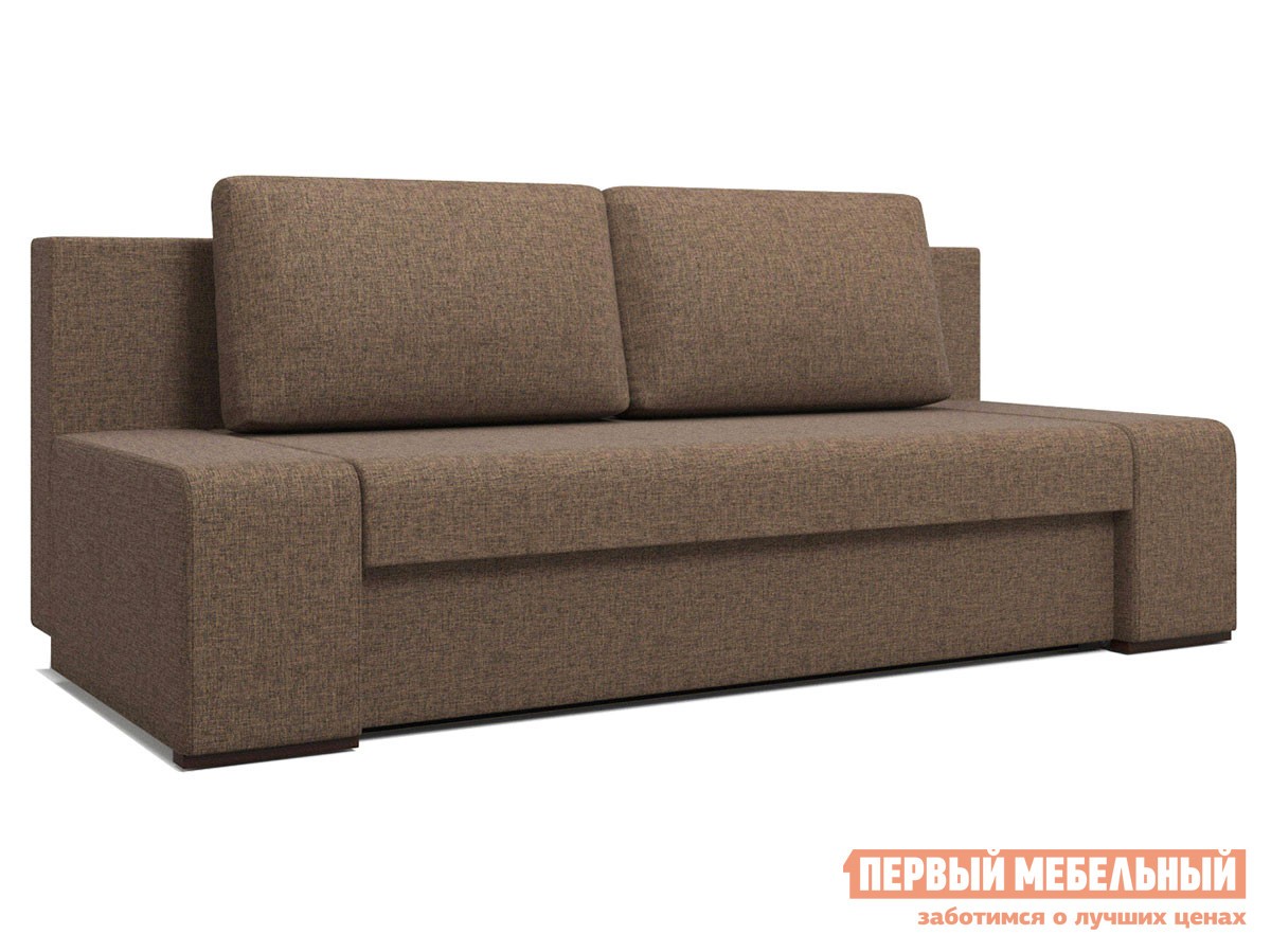Прямой диван  Монако Кофейный, рогожка