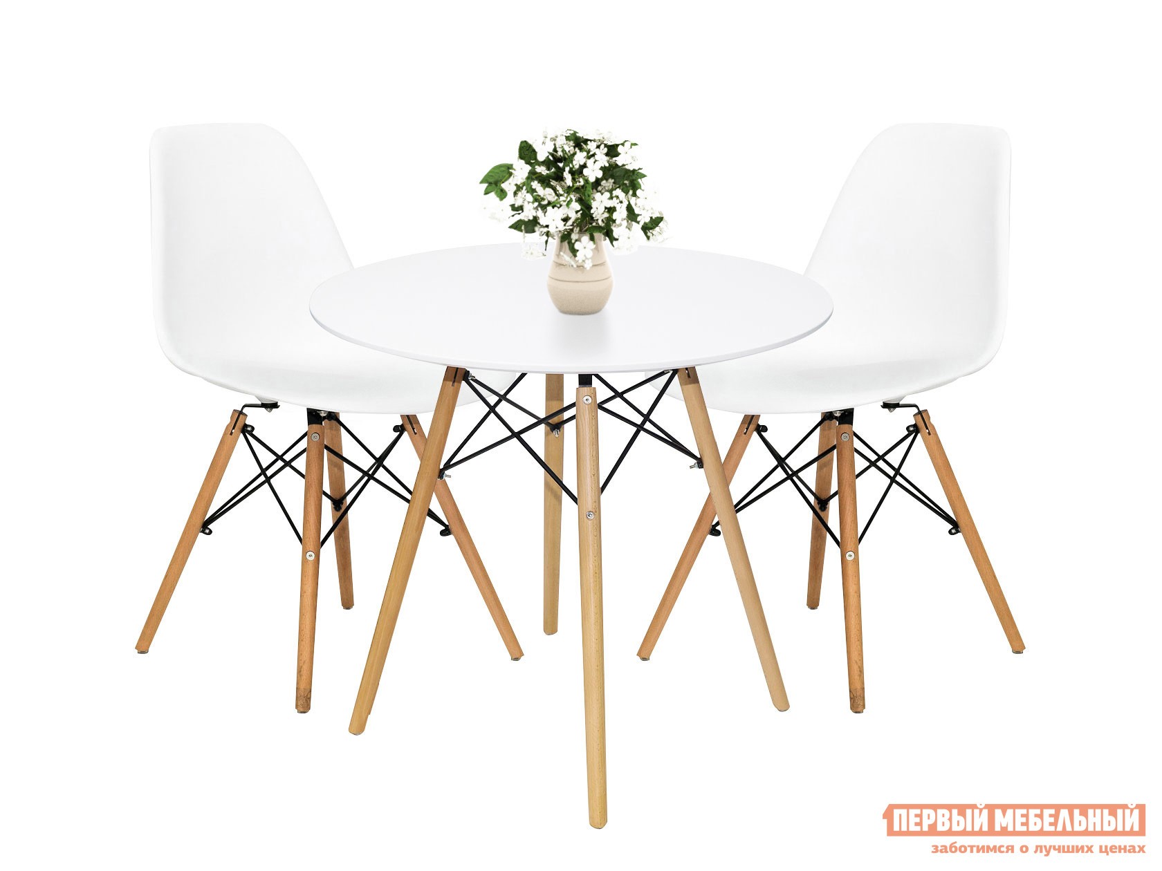 Обеденная группа для столовой и гостиной  EAMES Белый