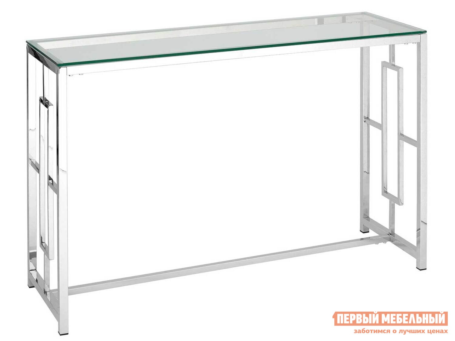 Консоль  Бруклин Прозрачное стекло / Сталь, серебро