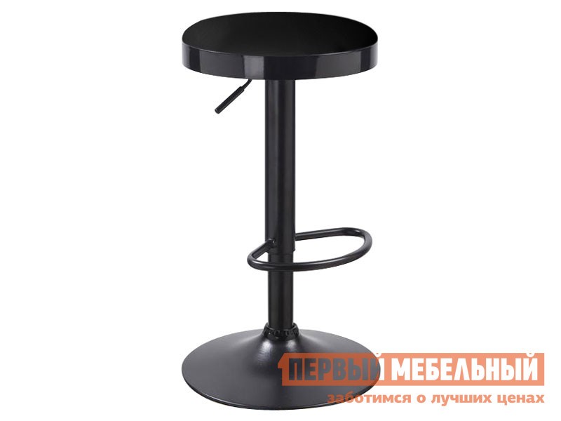 Барный стул  Бри Черный, экокожа / Черный, металл