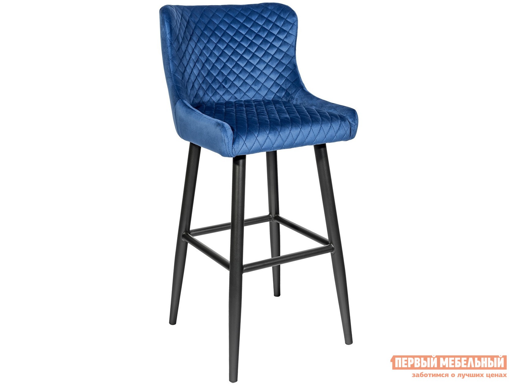 Барный стул  Ститч Б Королевский синий, велюр