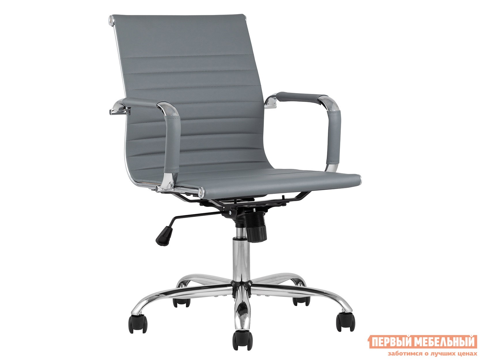 Офисное кресло  TopChairs City S Серый, экокожа