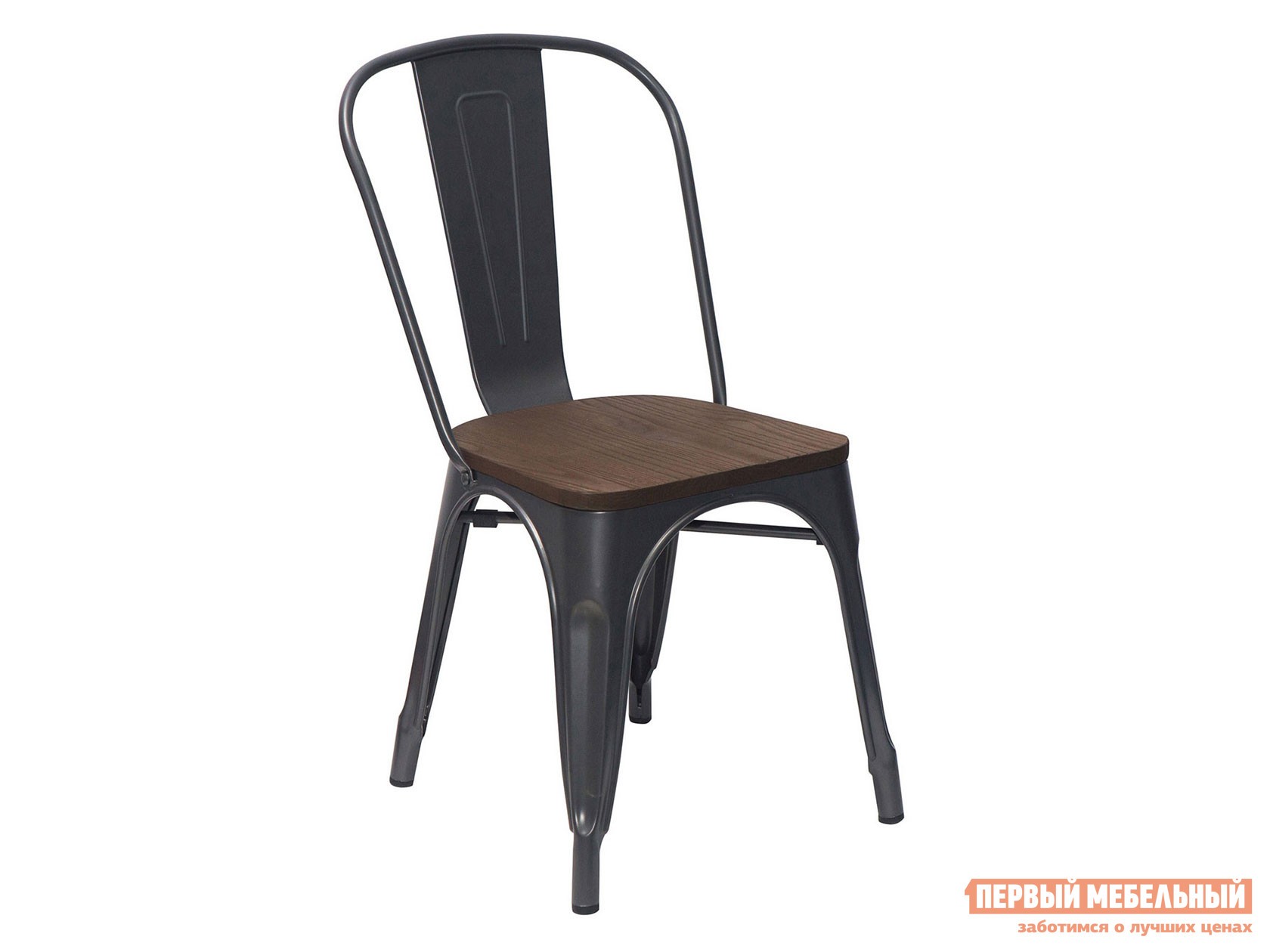 Стул  Толикс М Серебристый матовый / Темное дерево