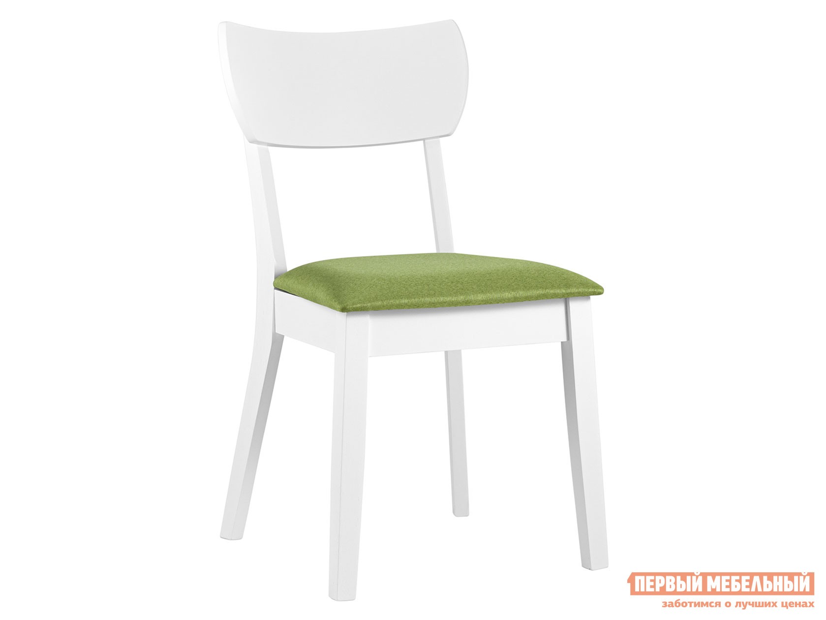 Стул  Томас, 4 шт. Салатовый, рогожка / Белый, Белый, массив гевеи