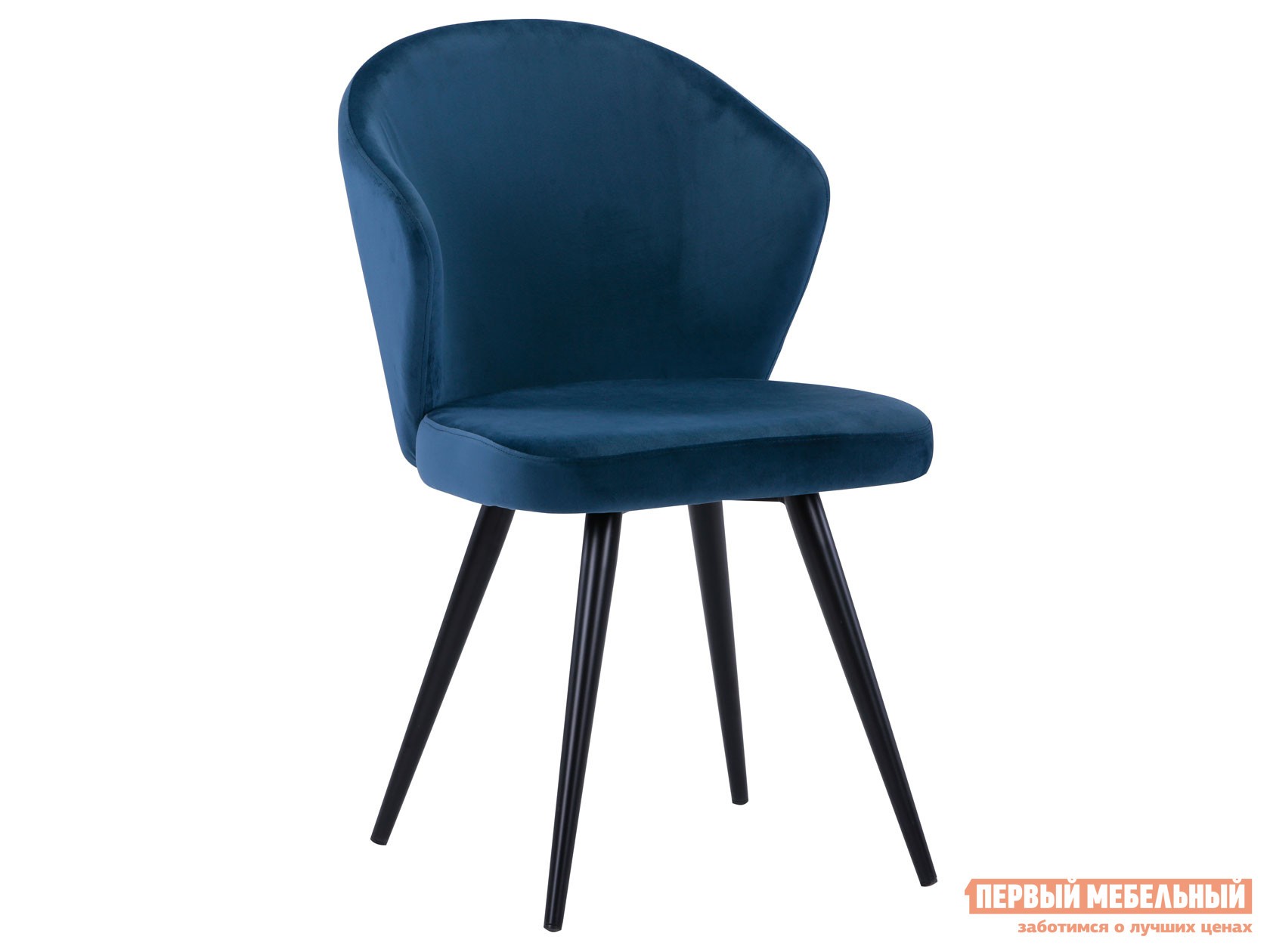 Стул  Танго Синий, велюр / Черный, металл
