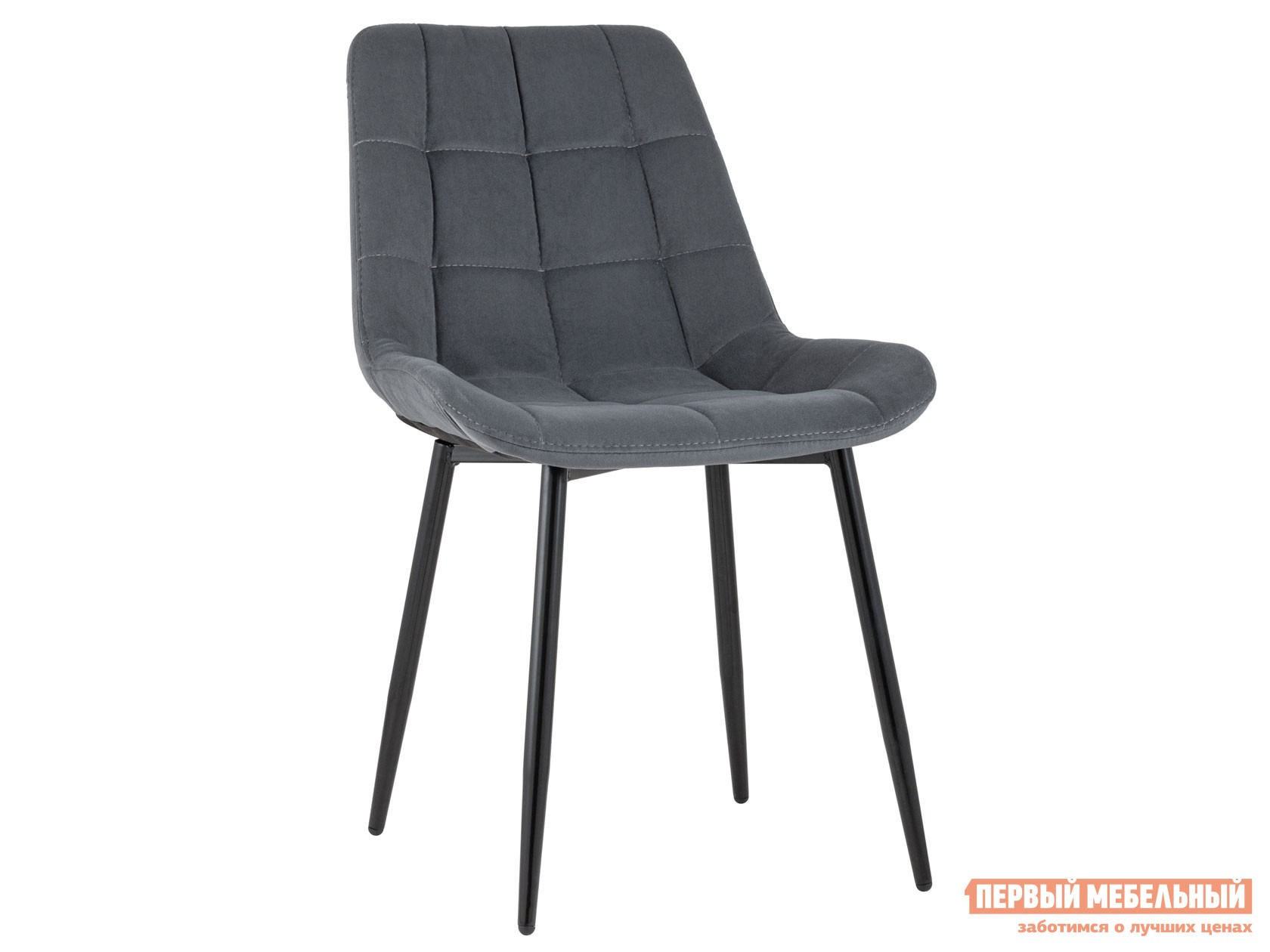 Стул  Флекс Темно-серый, велюр / Черный, металл