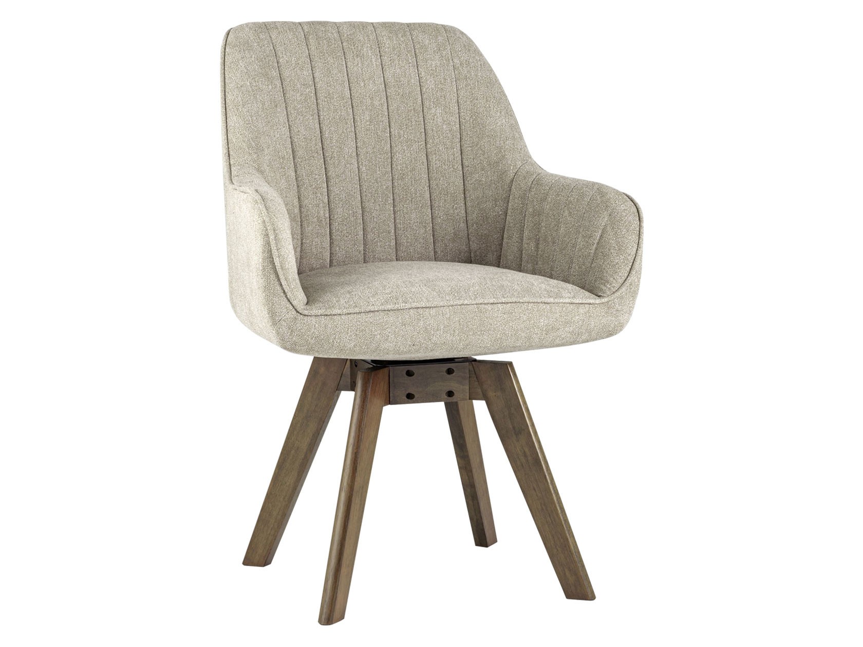 Стул  Манс, 2 шт. Латте, шенилл / Темное дерево