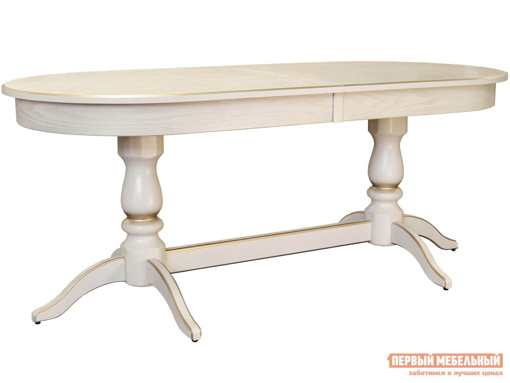 Кухонный стол  Тарун 5 Слоновая кость / Золотая патина