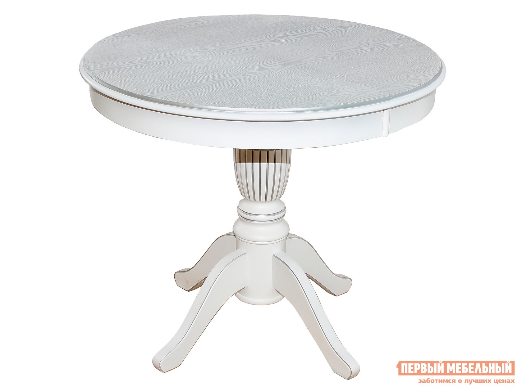 Кухонный стол  Моро 03 Белый / Патина серебро