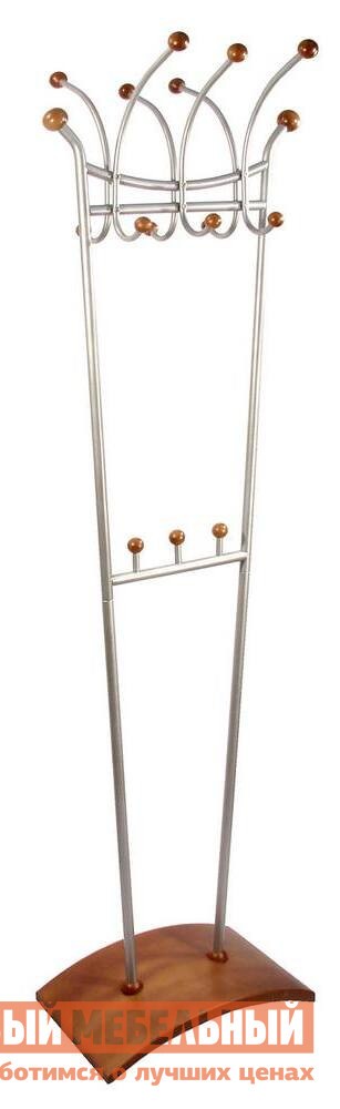 Напольная вешалка  Д-6 Металлик / Средне-коричневый