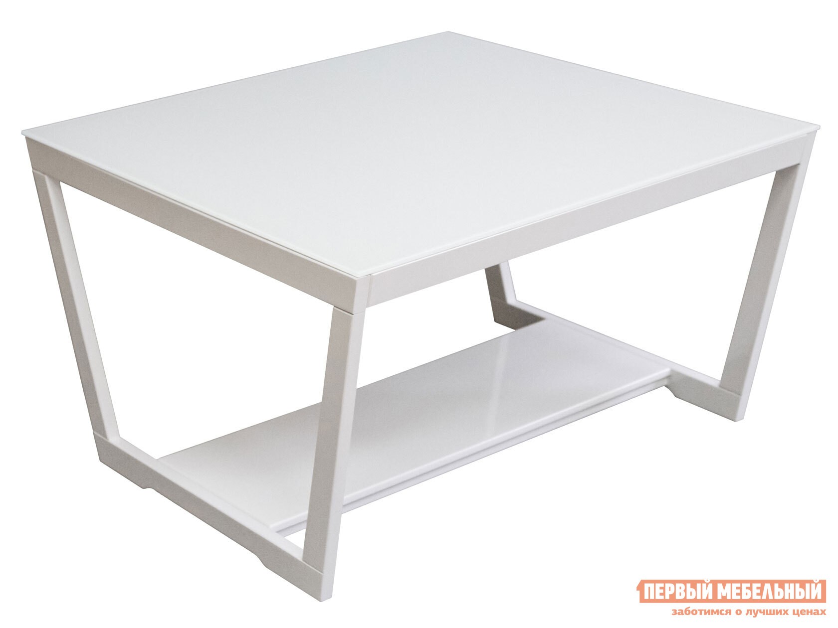 Журнальный столик  Бьюти 1 Белый глянец / Стекло белое