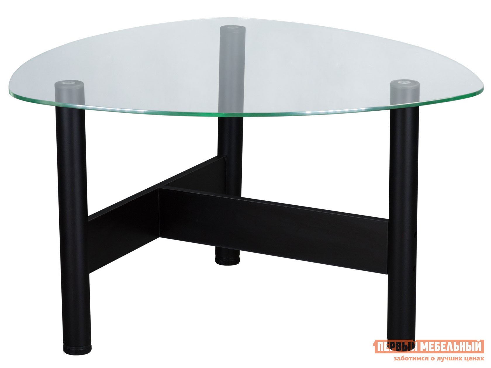 Журнальный столик  Саут 3С Стекло прозрачное / Черный