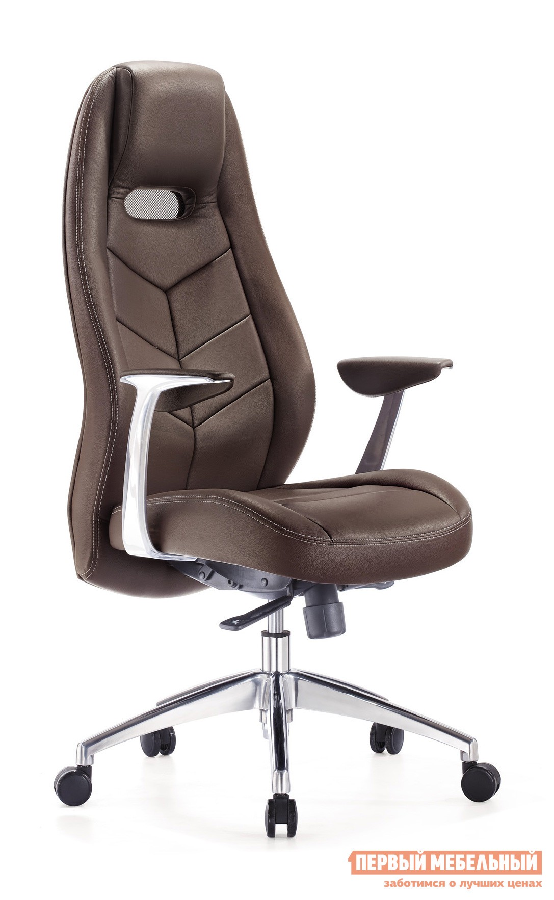 Кресло руководителя  ZEN Коричневая кожа (brown)