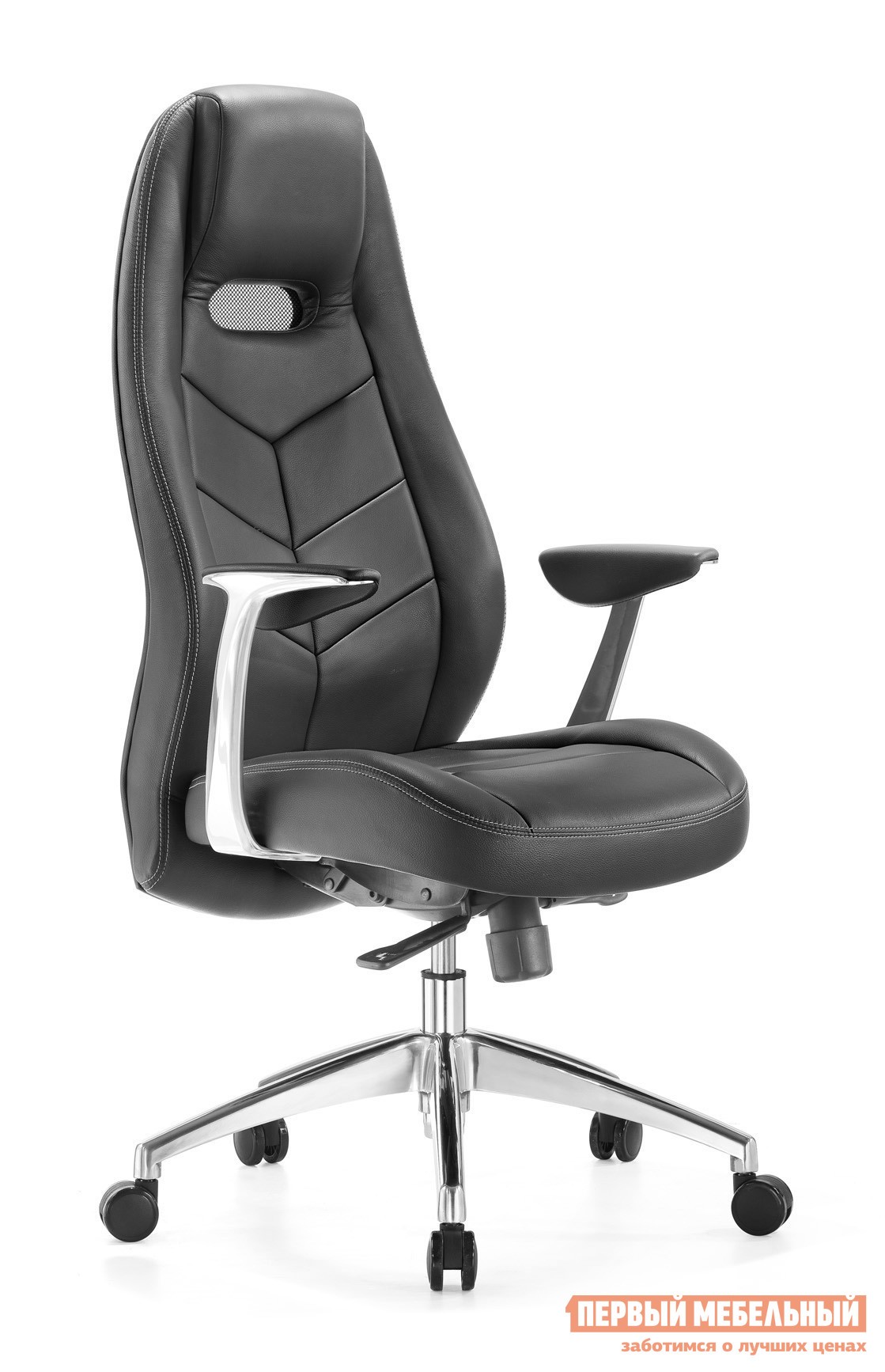 Кресло руководителя  ZEN Черная кожа